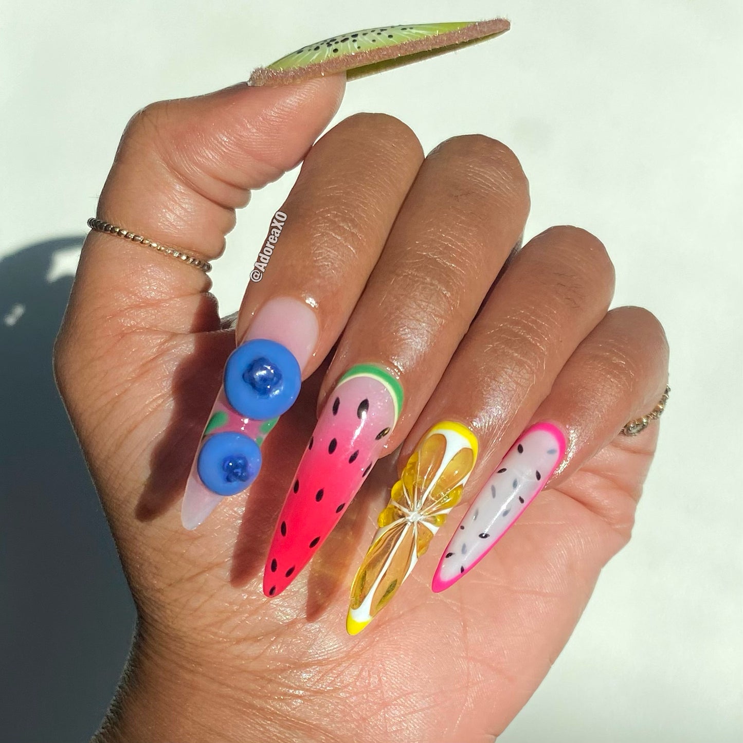 Made to Order: 3D Fruit Nail Press Ons 2